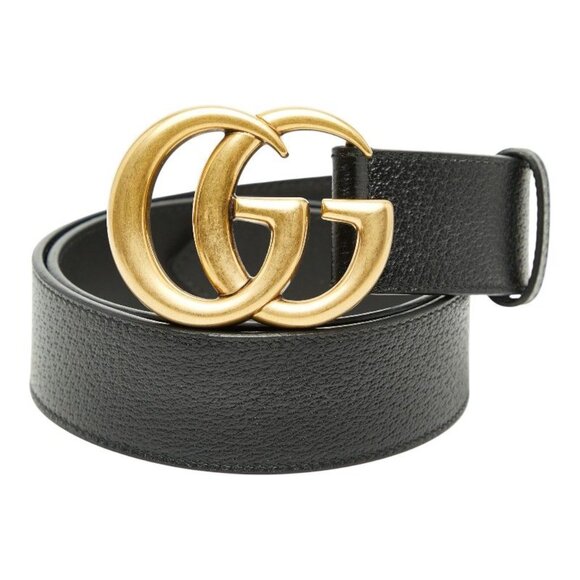 Gucci GG Marmont Belt 34 Black Leather